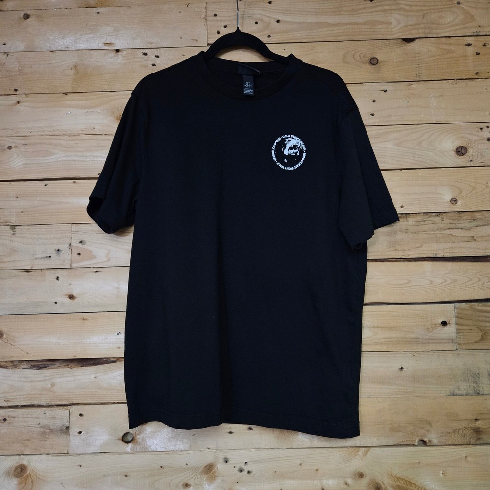 HM Mens Venice Beach Skate Graphic Tee‎ Black Regular Fit Large Born To Grind